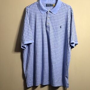 Polo by Ralph Lauren Blue Floral, GeometricPolo Shirt 2XL